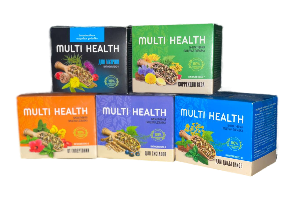 Multi Health - организмнинг саломатлигини қўллаб-қувватлаш учун мульти комплекс чой.
